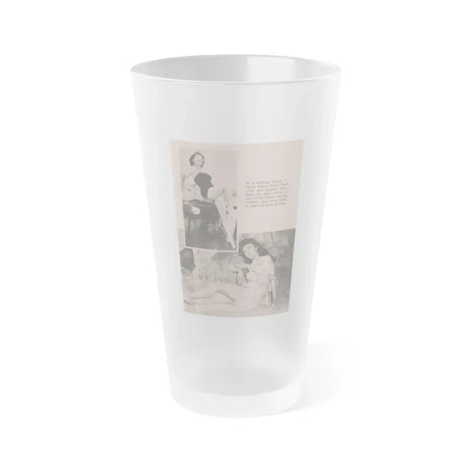 Allison Hayes #178 - 1 Page of 1 with, 2 B&W Photos & Caption from Bold Pocket Mag. Jan. '56 (Vintage Female Icon) Frosted Pint Glass 16oz 16oz Frosted - Go Mug Yourself