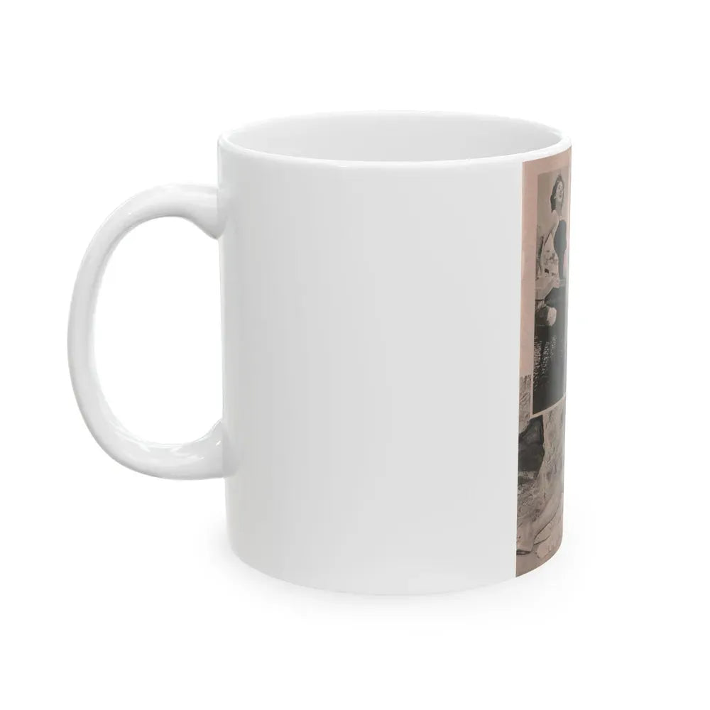 Allison Hayes #178 - 1 Page of 1 with, 2 B&W Photos & Caption from Bold Pocket Mag. Jan. '56 (Vintage Female Icon) White Coffee Mug - Go Mug Yourself