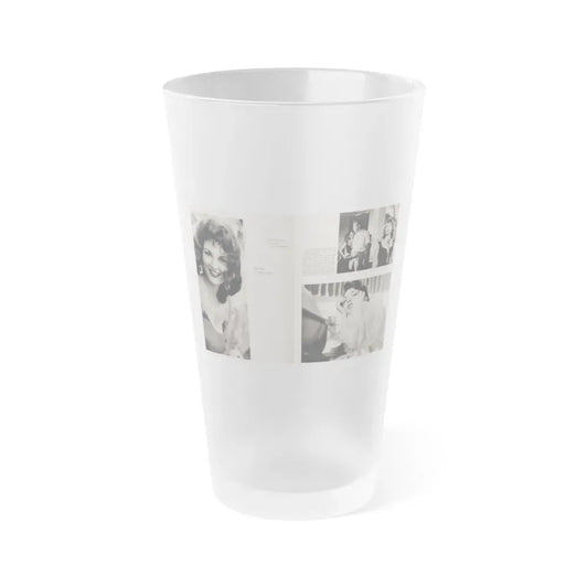 Allison Hayes #179 - Pages 1 & 2 of 5 with, 3 B&W Photos, Caption & Article from GenT Mag. Oct. '58 (Vintage Female Icon) Frosted Pint Glass 16oz 16oz Frosted - Go Mug Yourself
