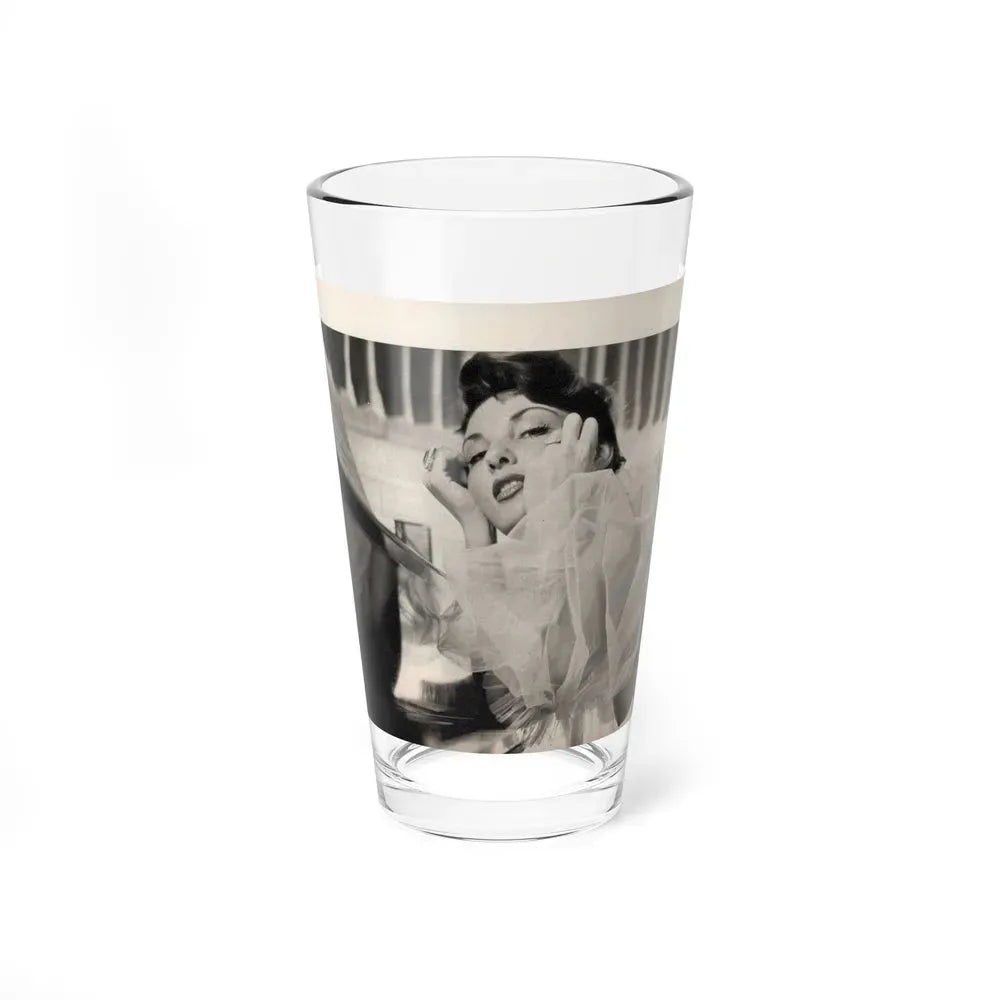 Allison Hayes #179 - Topless B&W Photo from GenT Magazine Oct. '58 Page 57 (Vintage Female Icon) Pint Glass 16oz 16oz - Go Mug Yourself