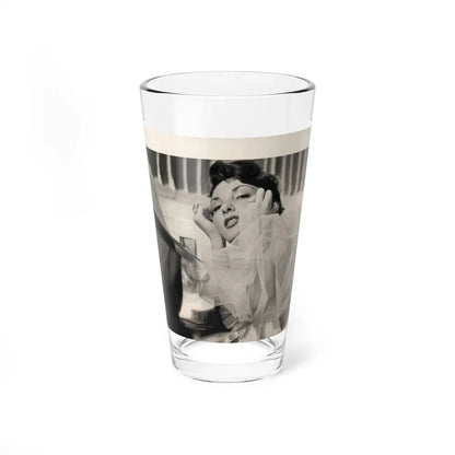 Allison Hayes #179 - Topless B&W Photo from GenT Magazine Oct. '58 Page 57 (Vintage Female Icon) Pint Glass 16oz 16oz - Go Mug Yourself