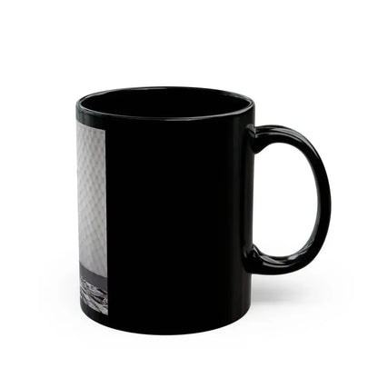 Allison Hayes #18 - B&W Full Body One Piece Swimsuit Cheesecake Pin-Up Photo (Vintage Female Icon) Black Coffee Mug - Go Mug Yourself