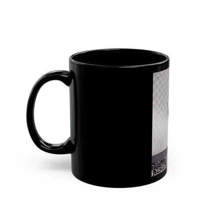 Allison Hayes #18 - B&W Full Body One Piece Swimsuit Cheesecake Pin-Up Photo (Vintage Female Icon) Black Coffee Mug - Go Mug Yourself