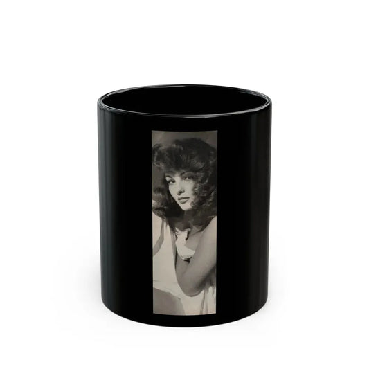Allison Hayes #180 - 1 B&W Photo from GenT Magazine Oct. '58 Page 59 (Vintage Female Icon) Black Coffee Mug 11oz - Go Mug Yourself