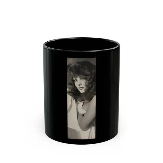 Allison Hayes #180 - 1 B&W Photo from GenT Magazine Oct. '58 Page 59 (Vintage Female Icon) Black Coffee Mug 11oz - Go Mug Yourself