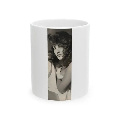 Allison Hayes #180 - 1 B&W Photo from GenT Magazine Oct. '58 Page 59 (Vintage Female Icon) White Coffee Mug 11oz - Go Mug Yourself