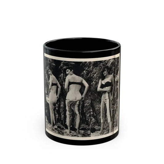 Allison Hayes #180 - 3 B&W Photos 2 have Bare butt from GenT Magazine Oct. '58 Page 58 (Vintage Female Icon) Black Coffee Mug 11oz - Go Mug Yourself