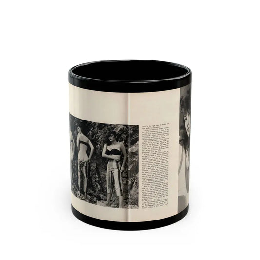 Allison Hayes #180 - Pages 3 & 4 of 5 with, 2 B&W Photos &  Article Continued from GenT Mag. Oct. '58 (Vintage Female Icon) Black Coffee Mug 11oz - Go Mug Yourself