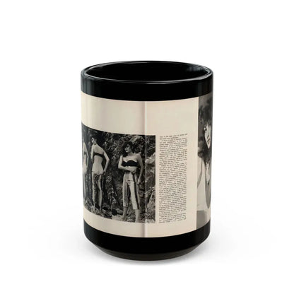 Allison Hayes #180 - Pages 3 & 4 of 5 with, 2 B&W Photos &  Article Continued from GenT Mag. Oct. '58 (Vintage Female Icon) Black Coffee Mug 15oz - Go Mug Yourself