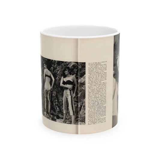 Allison Hayes #180 - Pages 3 & 4 of 5 with, 2 B&W Photos &  Article Continued from GenT Mag. Oct. '58 (Vintage Female Icon) White Coffee Mug 11oz - Go Mug Yourself