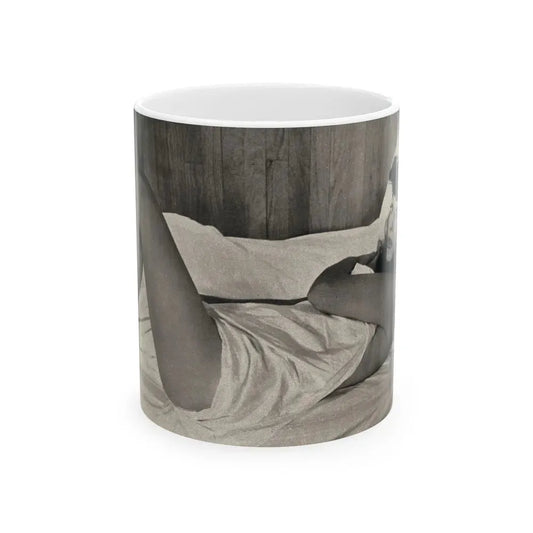 Allison Hayes #181- 1 B&W from GenT Magazine Oct. '58 Page 58 (Vintage Female Icon) White Coffee Mug 11oz - Go Mug Yourself