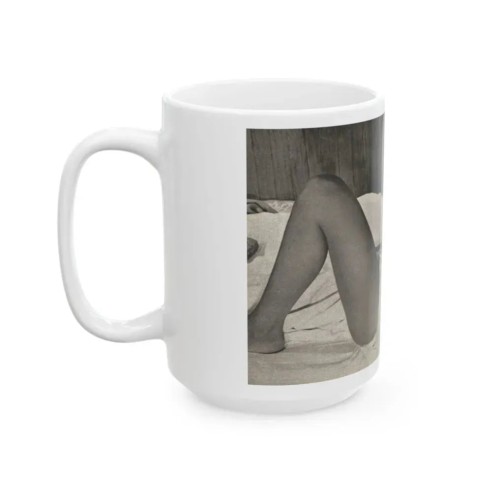 Allison Hayes #181- 1 B&W from GenT Magazine Oct. '58 Page 58 (Vintage Female Icon) White Coffee Mug - Go Mug Yourself
