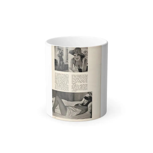 Allison Hayes #181 - Pages 5 of 5 with, 3 B&W Photos & End of Article from GenT Mag. Oct. '58 (Vintage Female Icon) Color Changing Coffee Mug 11oz - Go Mug Yourself