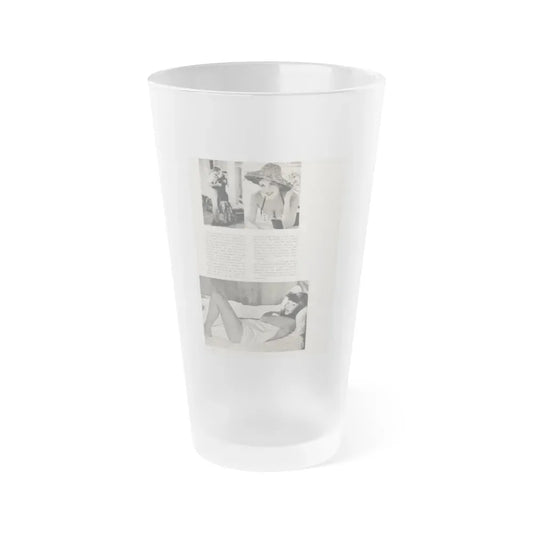 Allison Hayes #181 - Pages 5 of 5 with, 3 B&W Photos & End of Article from GenT Mag. Oct. '58 (Vintage Female Icon) Frosted Pint Glass 16oz 16oz Frosted - Go Mug Yourself
