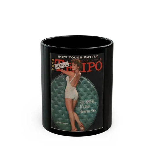 Allison Hayes #184 - Tempo Pocket Mag. 10-25-54 Allison on Cover in Color (Vintage Female Icon) Black Coffee Mug 11oz - Go Mug Yourself