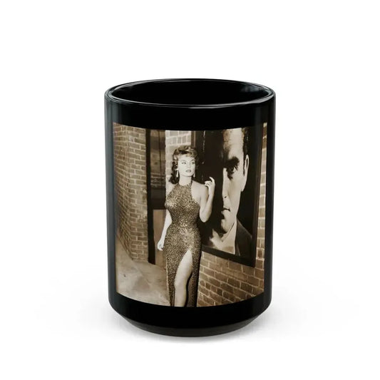 Allison Hayes #187 (Vintage Female Icon) Black Coffee Mug 15oz - Go Mug Yourself