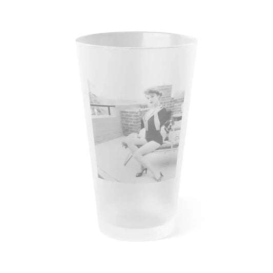 Allison Hayes #190 (Vintage Female Icon) Frosted Pint Glass 16oz 16oz Frosted - Go Mug Yourself