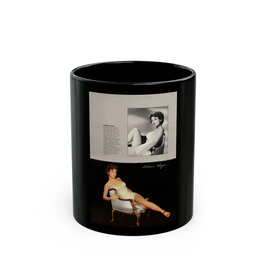 Allison Hayes #191 - Modern Screen Pin-Ups Mag. Issue #1 (Vintage Female Icon) Black Coffee Mug 11oz - Go Mug Yourself
