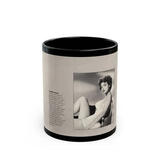 Allison Hayes #192 - Modern Screen Pin-Ups Mag. Issue #1 (Vintage Female Icon) Black Coffee Mug 11oz - Go Mug Yourself