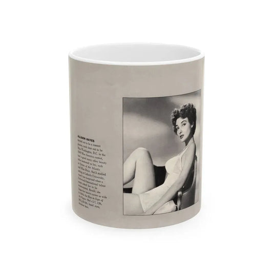 Allison Hayes #192 - Modern Screen Pin-Ups Mag. Issue #1 (Vintage Female Icon) White Coffee Mug 11oz - Go Mug Yourself