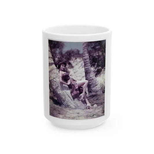 Allison Hayes #20 - 8x10 Color Vintage Full Body Glamour Photo (Vintage Female Icon) White Coffee Mug 15oz - Go Mug Yourself