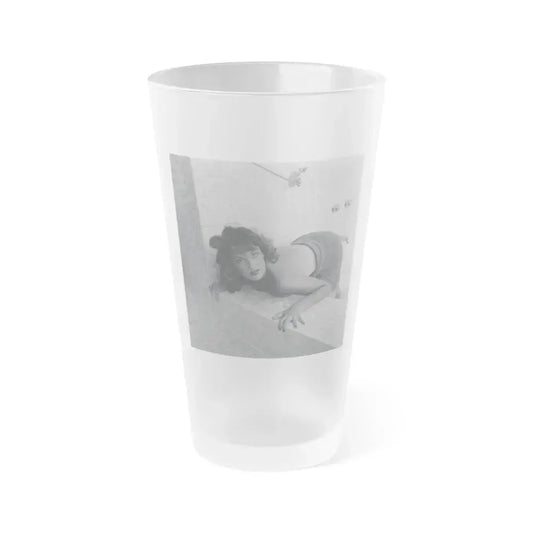 Allison Hayes #203 (Vintage Female Icon) Frosted Pint Glass 16oz 16oz Frosted - Go Mug Yourself