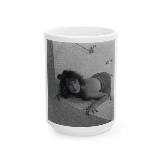 Allison Hayes #203 (Vintage Female Icon) White Coffee Mug 15oz - Go Mug Yourself