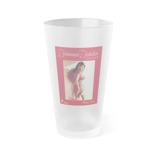 Allison Hayes #205 - Allison in Color on the cover of Femmes Fatales Of The 1950's (Vintage Female Icon) Frosted Pint Glass 16oz 16oz Frosted - Go Mug Yourself