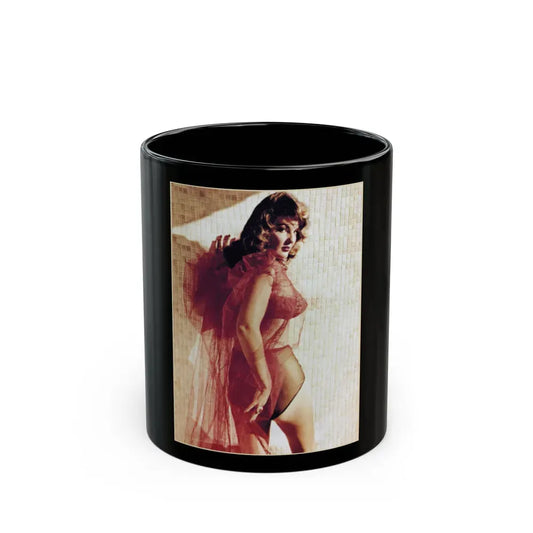 Allison Hayes #205 - Color Photo on the cover of Femmes Fatales Of The 1950's (Vintage Female Icon) Black Coffee Mug 11oz - Go Mug Yourself