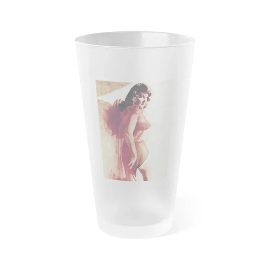 Allison Hayes #205 - Color Photo on the cover of Femmes Fatales Of The 1950's (Vintage Female Icon) Frosted Pint Glass 16oz 16oz Frosted - Go Mug Yourself