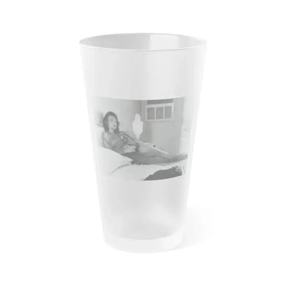 Allison Hayes #206 - Pages 8 with 1 B&W Photo & Article from Femmes Fatales Of The 1950's 1 (Vintage Female Icon) Frosted Pint Glass 16oz 16oz Frosted - Go Mug Yourself