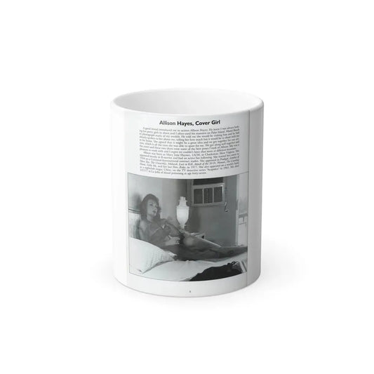 Allison Hayes #206 - Pages 8 with 1 B&W Photo & Article from Femmes Fatales Of The 1950's (Vintage Female Icon) Color Changing Coffee Mug 11oz - Go Mug Yourself