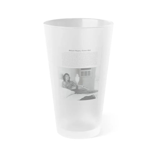 Allison Hayes #206 - Pages 8 with 1 B&W Photo & Article from Femmes Fatales Of The 1950's (Vintage Female Icon) Frosted Pint Glass 16oz 16oz Frosted - Go Mug Yourself