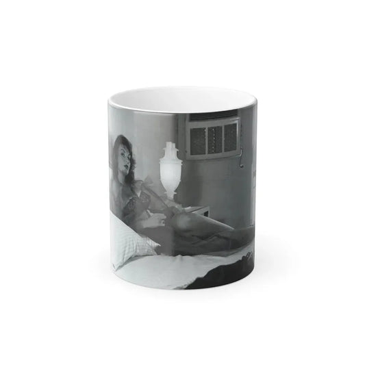 Allison Hayes #206 - Pages 8 with 1 B&W Photo & Article from Femmes Fatales Of The 1950's_1 (Vintage Female Icon) Color Changing Coffee Mug 11oz - Go Mug Yourself