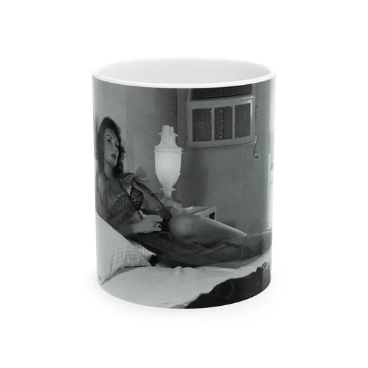 Allison Hayes #206 - Pages 8 with 1 B&W Photo & Article from Femmes Fatales Of The 1950's_1 (Vintage Female Icon) White Coffee Mug 11oz - Go Mug Yourself