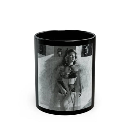 Allison Hayes #207 - Pages 9 with 1 B&W Photo from Femmes Fatales Of The 1950's (Vintage Female Icon) Black Coffee Mug 11oz - Go Mug Yourself