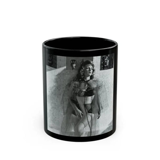 Allison Hayes #207 - Pages 9 with 1 B&W Photo from Femmes Fatales Of The 1950's (Vintage Female Icon) Black Coffee Mug 11oz - Go Mug Yourself