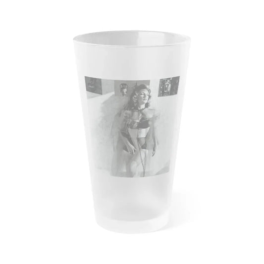Allison Hayes #207 - Pages 9 with 1 B&W Photo from Femmes Fatales Of The 1950's (Vintage Female Icon) Frosted Pint Glass 16oz 16oz Frosted - Go Mug Yourself