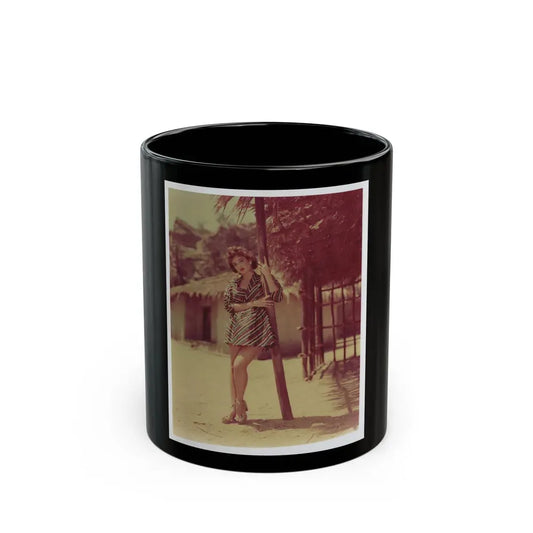 Allison Hayes #210 - 8x10 Full Body Glamour Color Photo '70's Re-Print from negative (Vintage Female Icon) Black Coffee Mug 11oz - Go Mug Yourself