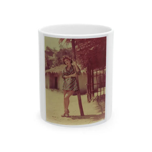 Allison Hayes #210 - 8x10 Full Body Glamour Color Photo '70's Re-Print from negative (Vintage Female Icon) White Coffee Mug 11oz - Go Mug Yourself