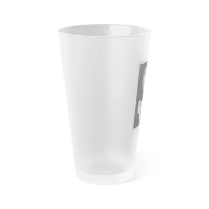 Allison Hayes #220 - 1 Full Large B&W Glamour Portrait on Page from DE LACH Dutch Film Star Mag. 2-17-56 (Vintage Female Icon) Frosted Pint Glass 16oz - Go Mug Yourself