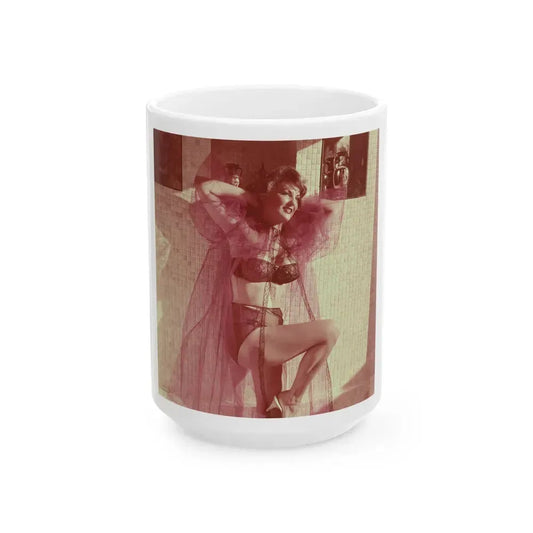 Allison Hayes #223 (Vintage Female Icon) White Coffee Mug 15oz - Go Mug Yourself