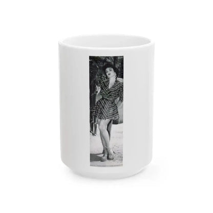 Allison Hayes #23 (Vintage Female Icon) White Coffee Mug 15oz - Go Mug Yourself