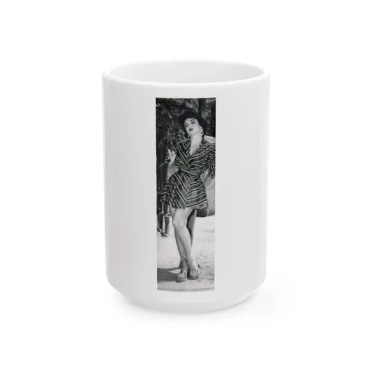 Allison Hayes #23 (Vintage Female Icon) White Coffee Mug 15oz - Go Mug Yourself