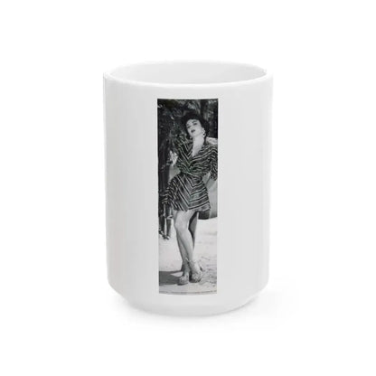 Allison Hayes #23 (Vintage Female Icon) White Coffee Mug 15oz - Go Mug Yourself
