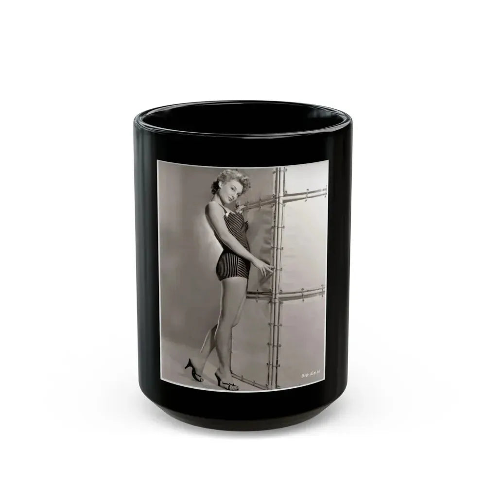 Allison Hayes #238 - 8x10 B&W Full Body Cheesecake Photo (Vintage Female Icon) Black Coffee Mug 15oz - Go Mug Yourself
