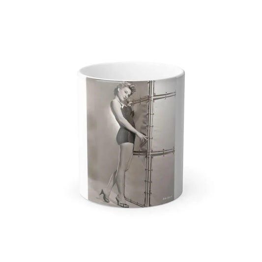 Allison Hayes #238 - 8x10 B&W Full Body Cheesecake Photo (Vintage Female Icon) Color Changing Mug 11oz 11oz - Go Mug Yourself