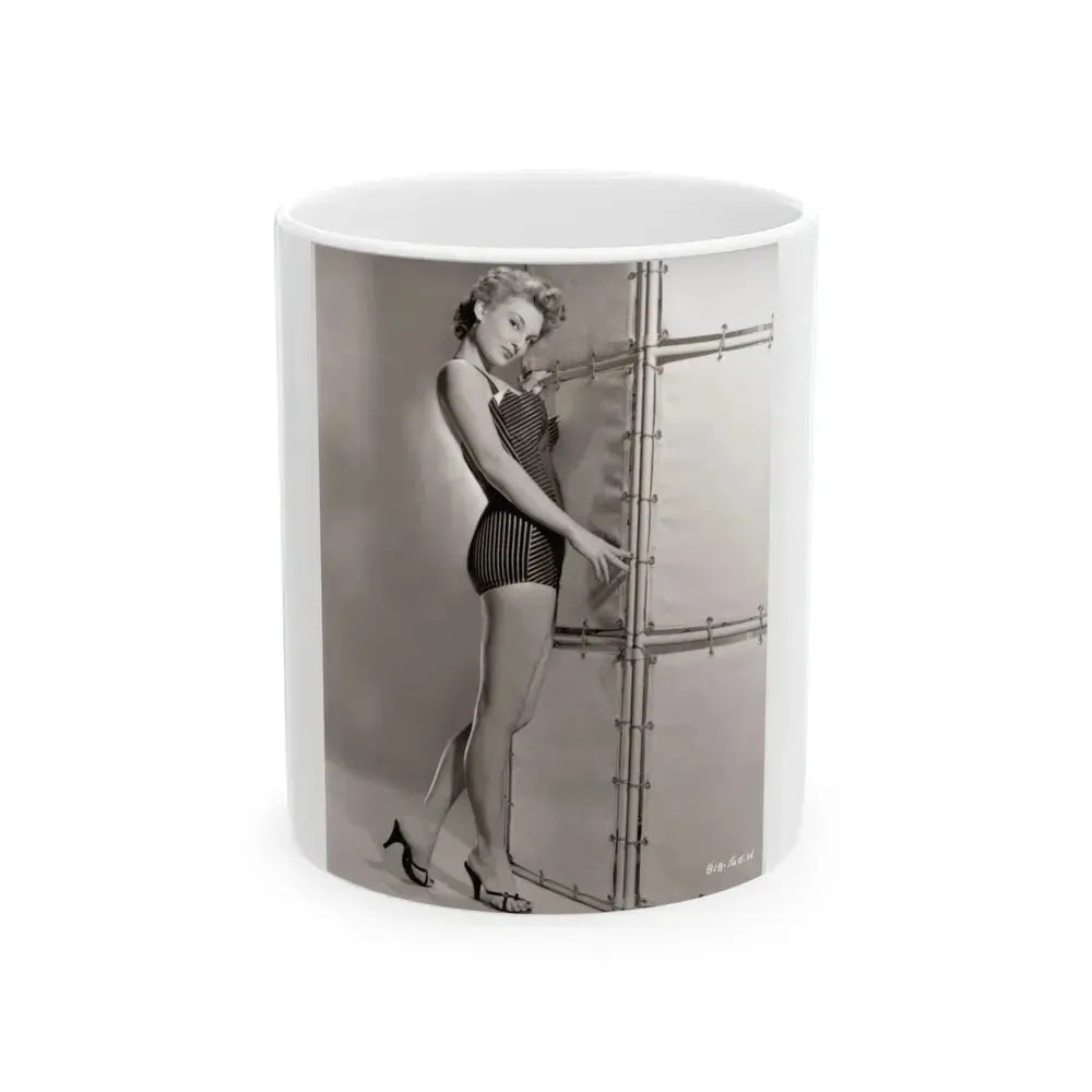 Allison Hayes #238 - 8x10 B&W Full Body Cheesecake Photo (Vintage Female Icon) White Coffee Mug 11oz - Go Mug Yourself