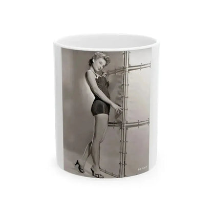 Allison Hayes #238 - 8x10 B&W Full Body Cheesecake Photo (Vintage Female Icon) White Coffee Mug 11oz - Go Mug Yourself