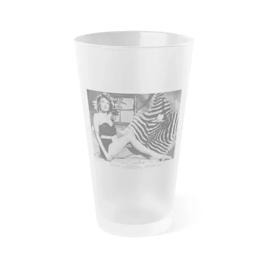 Allison Hayes #31 - Full Body B&W 8x10 HQ Photo Re-Print for ''The Disembodied' '57 Cheesecake Pin-Up Promo Pic (Vintage Female Icon) Frosted Pint Glass 16oz 16oz Frosted - Go Mug Yourself